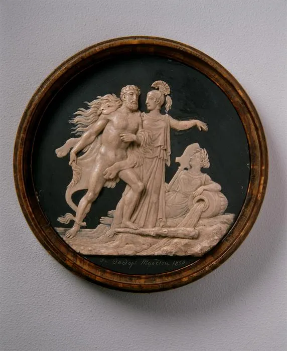 Wax Model of the Medal in Memory of the Opening of the Blagoveshchensky Bridge